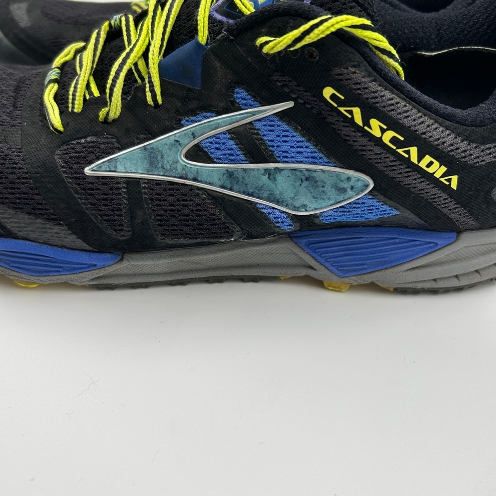Brooks Cascadia 11 Trail Running Shoes Size 13 Black Blue Yellow Gorpcore - Picture 5 of 8